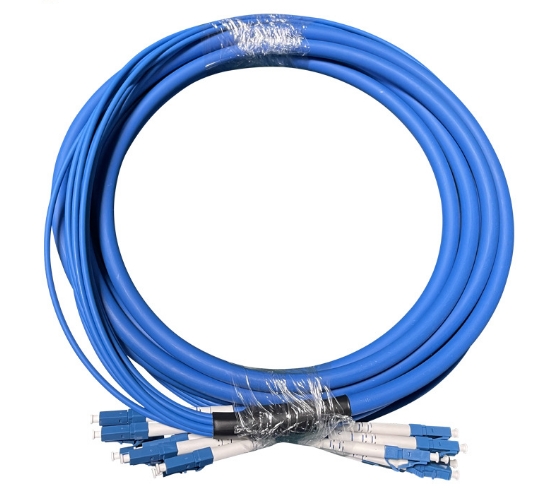 12芯礦用鎧裝光纜轉接跳線 LC-LC-SM-5M